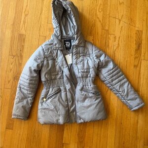 Dollhouse Girls' Silver-Gray Hooded Puffer Jacket